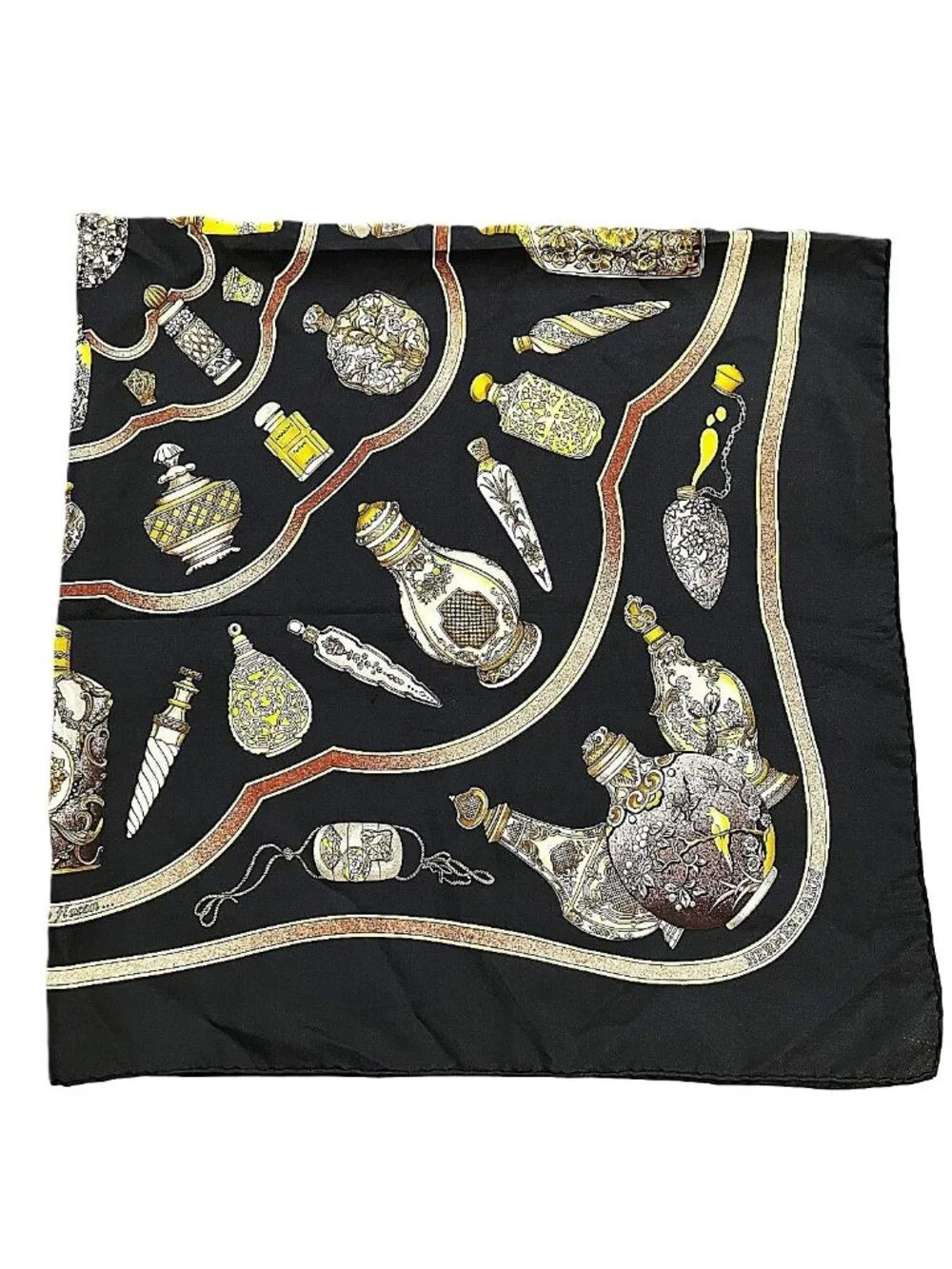 Hermes Qu Importe le Flacon Pourvu Qu 'on Ait L 'ivresse Carre 90 Scarf Silk
